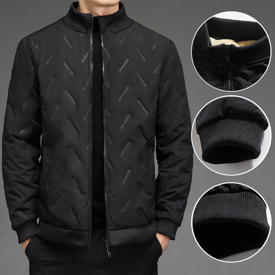 Warmes Geschenk – Herren-Winterjacke im lässigen Stil mit dickem, warmem Stehkragen