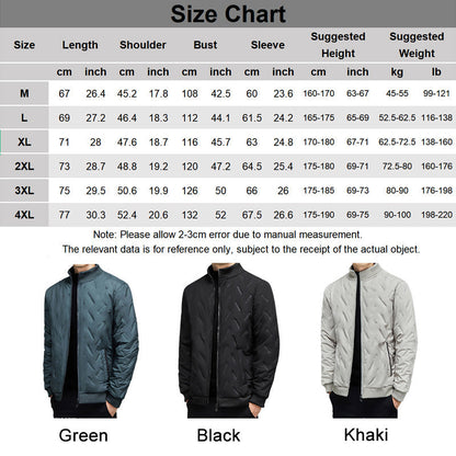 Warmes Geschenk – Herren-Winterjacke im lässigen Stil mit dickem, warmem Stehkragen