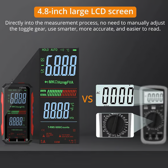 🔧 50% RABATT! ⚡ USB-Aufladbares Digitalmultimeter – Automatische Bereichswahl, LCD-Hintergrundbeleuchtung &amp; Tragbares Design 🔋