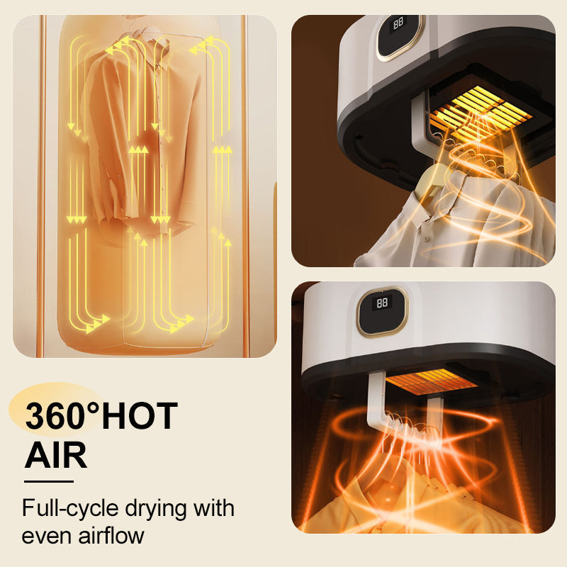 🌀 LETZTER TAG 60% RABATT! ✨ Tragbarer Faltbarer Mini-Trockner - Schnelle Trocknung mit 3 Temperaturstufen & USB-Aufladung für Reise & Zuhause 🌬️🔌