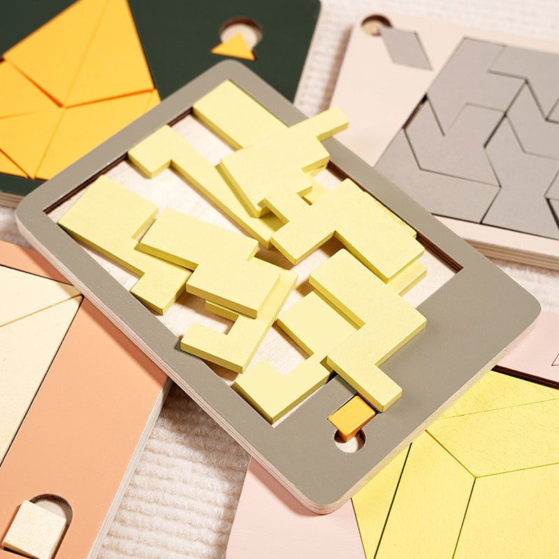 🔥Solange der Vorrat reicht 50 % Rabatt!🎉Holz-Tangram-Brettspiel