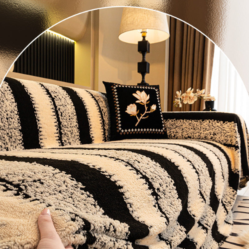 🛋️ 50% RABATT 2025! ✨ Plüsch Sofaüberwurf - Extra Dicke & Rutschfeste Decke mit Elastischen Kanten für Herbst und Winter 🍂❄️