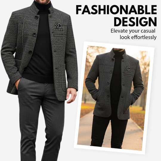 Manteau court chaud et décontracté pour hommes