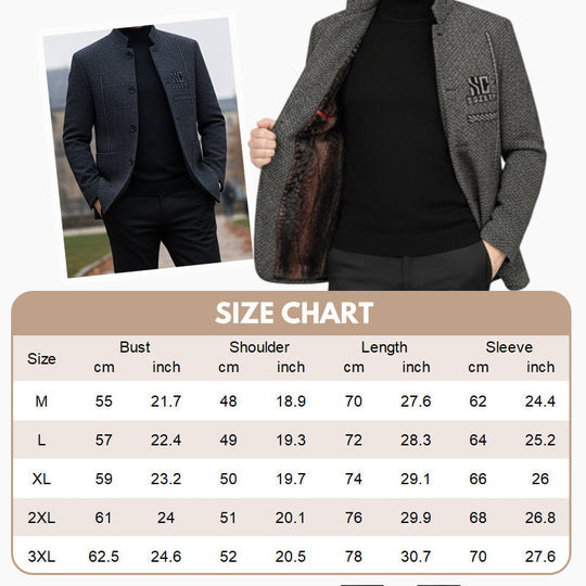 Manteau court chaud et décontracté pour hommes