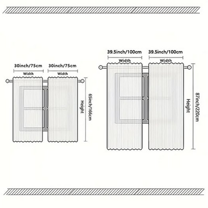 🎄Weihnachtsvorhänge 2-teilig für die Fensterdekoration