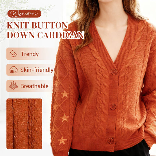 🚀Versandkostenfrei🚀Strickjacke mit Knöpfen für Damen