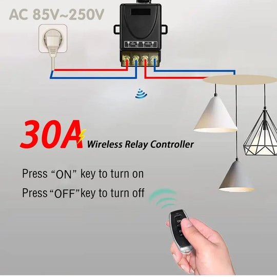 🔌 50% RABATT JETZT ! ⚡ Drahtloser Fernbedienungsschalter und Empfänger-Set – Einfache Installation, Breite Kompatibilität &amp; Sichere Nutzung 🏠