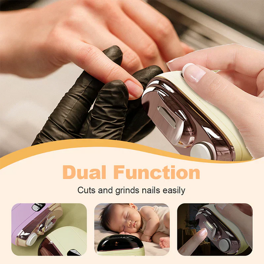 🎉 2026 Sale — Over 113,000 Sold! ✂️ 2-in-1 Smart Electric Nail Clipper &amp; Polisher – Anti-Pinch Safety &amp; LED Light 💅