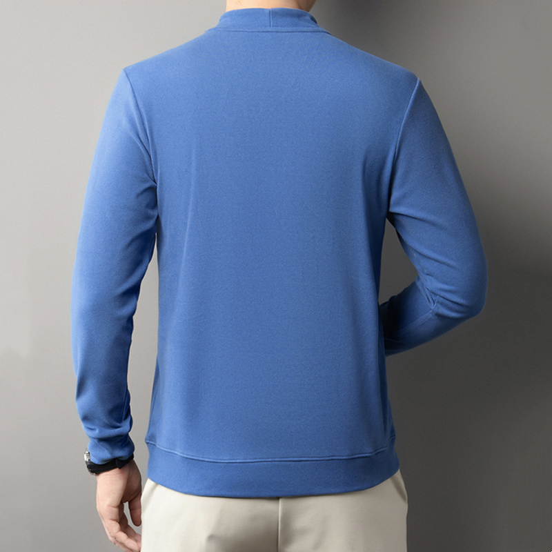Casual Herren-Pullover mit Viertel-Reißverschluss und langen Ärmeln