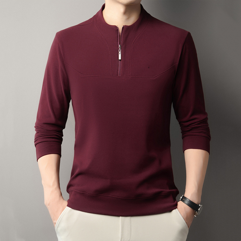 Casual Herren-Pullover mit Viertel-Reißverschluss und langen Ärmeln