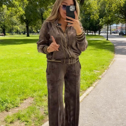 ✨ 2-teiliges Trainingsanzug-Set für Damen – Schicker Komfort für jede Gelegenheit!