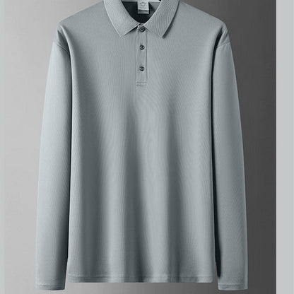 Herren einfarbiges Business-Casual-Oberteil mit Kragen