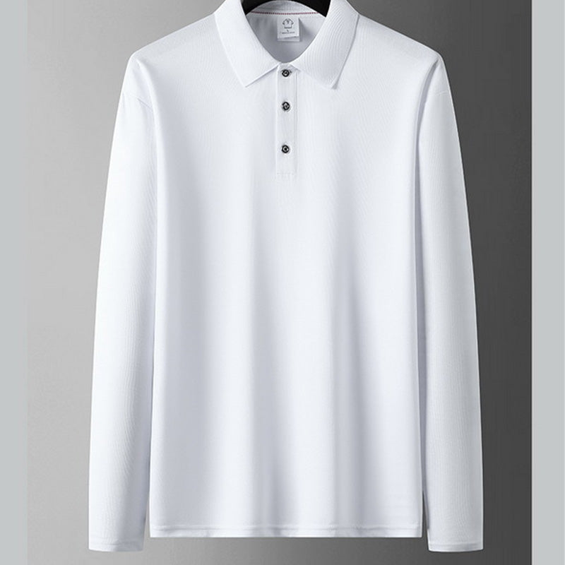 Herren einfarbiges Business-Casual-Oberteil mit Kragen