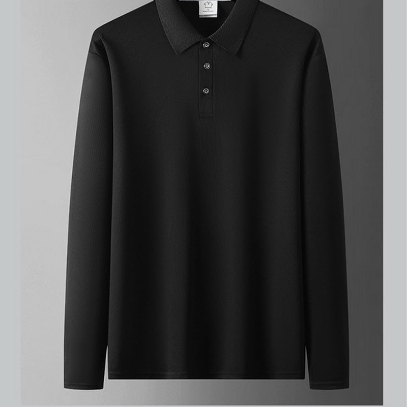 Herren einfarbiges Business-Casual-Oberteil mit Kragen