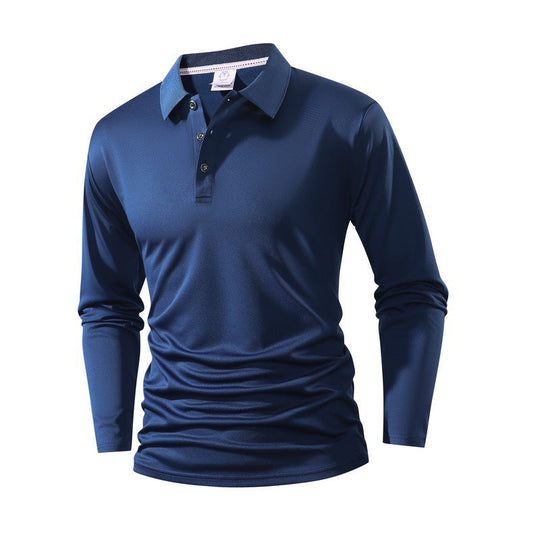 Herren einfarbiges Business-Casual-Oberteil mit Kragen