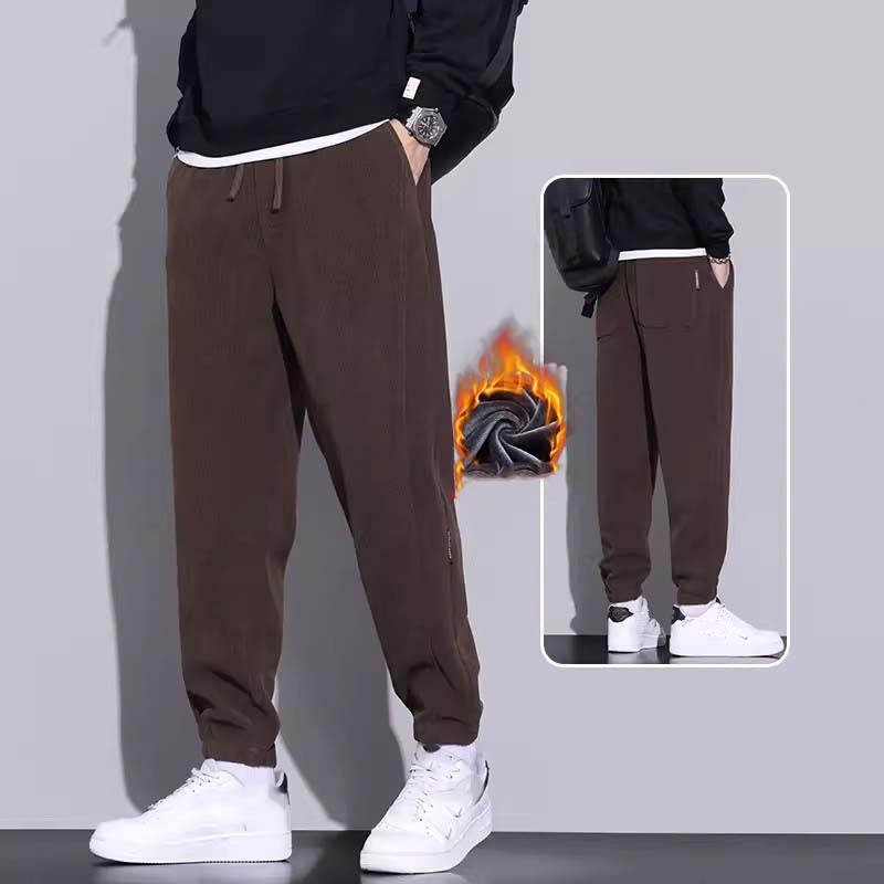 🔈🔈60% Rabatt🔥Herrenhose aus Cord mit verjüngtem Schnitt, Kordelzug und Taschen