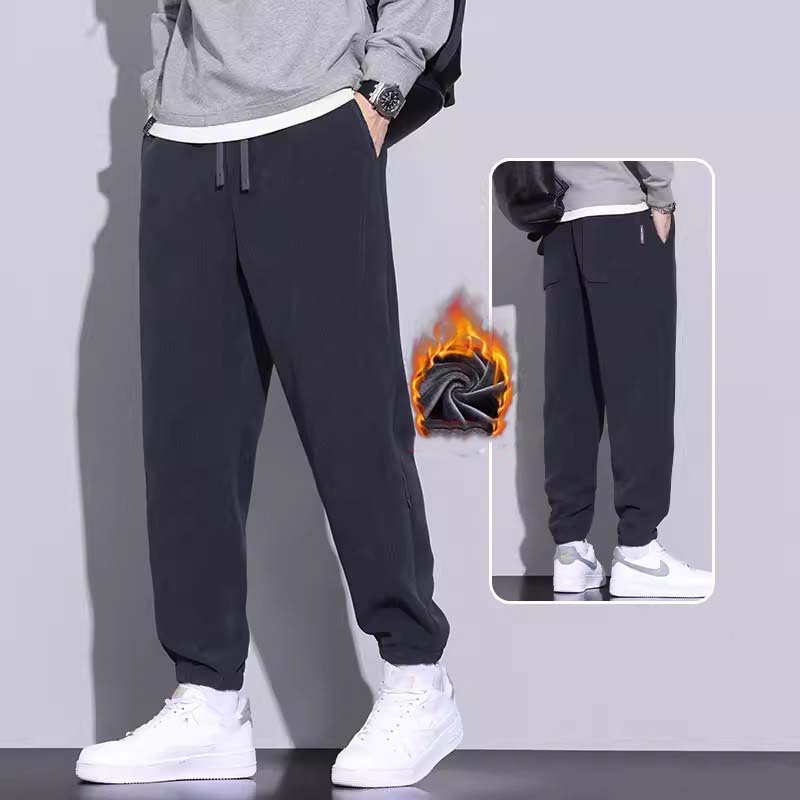 🔈🔈60% Rabatt🔥Herrenhose aus Cord mit verjüngtem Schnitt, Kordelzug und Taschen