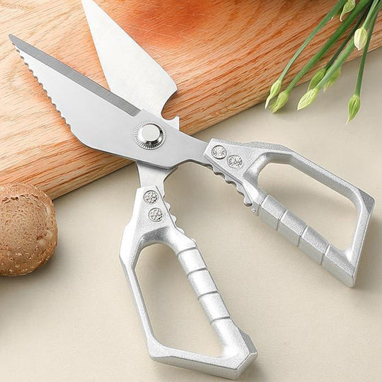 ✂️ 50% RABATT! ✨ MULTIFUNKTIONSCHEERE - Hochleistungs-Küchen- &amp; Geflügelschere, Rutschfester Griff, Zerkleinert Kräuter &amp; Nüsse, Spülmaschinenfest 🍗🌿