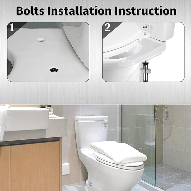 🔩 KAUF 1 ERHALT 1 KOSTENLOS! 🚽 TOILETTENSITZ-SCHRAUBENKIT - Rostfreie Beschichtung &amp; Universelle Passform, Inklusive Werkzeug für Einfache Installation, Extrem Langlebig 🔧✨