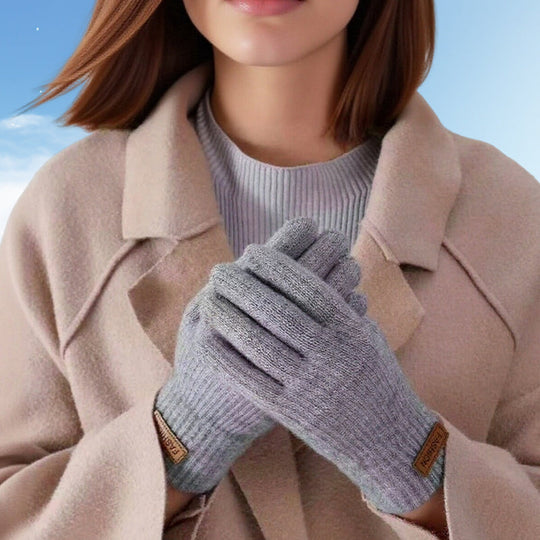 Warme Thermo-Strickhandschuhe mit Touchscreen-Funktion