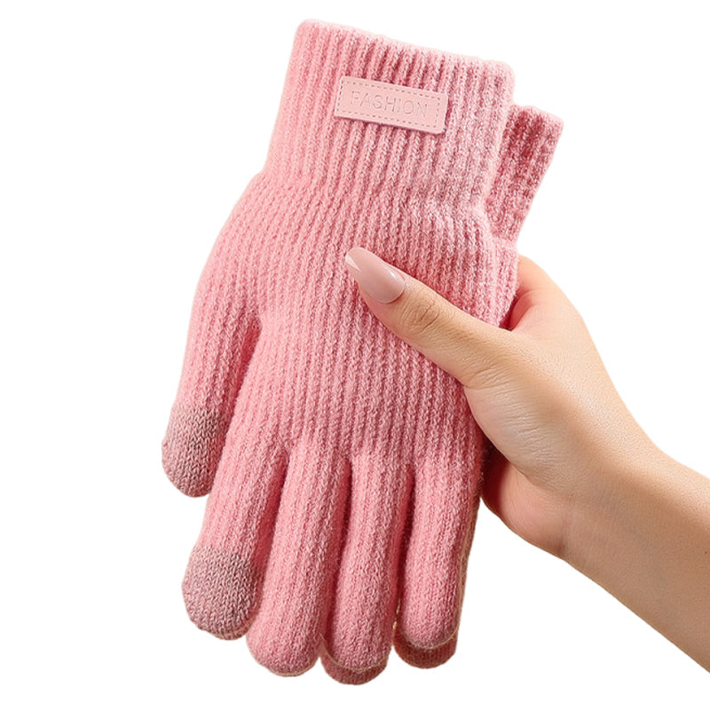 Warme Thermo-Strickhandschuhe mit Touchscreen-Funktion