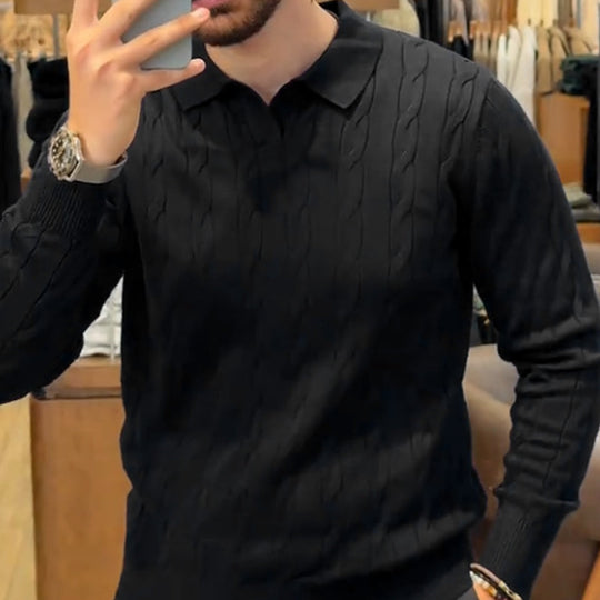 🔥Black-Friday-Mega-Angebot – 50 % Rabatt!🔥Herren Strickjacke mit Casual-Revers