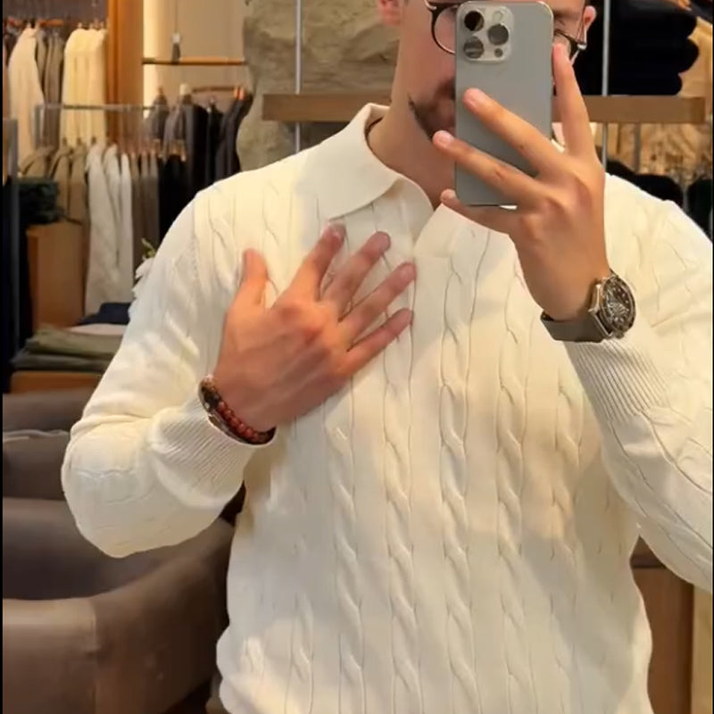 🔥Black-Friday-Mega-Angebot – 50 % Rabatt!🔥Herren Strickjacke mit Casual-Revers