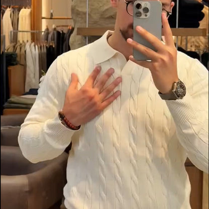 🔥Black-Friday-Mega-Angebot – 50 % Rabatt!🔥Herren Strickjacke mit Casual-Revers