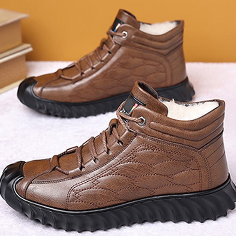 👢 49% OFF NOW! ✨ Men's Warm-Lined High-Top Winter Boots - Waterproof & Thermal Insulated with Anti-Slip Sole for Extreme Cold ❄️🛡️