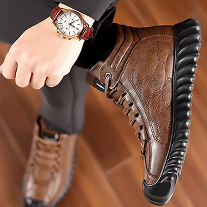 👢 49% OFF NOW! ✨ Men's Warm-Lined High-Top Winter Boots - Waterproof & Thermal Insulated with Anti-Slip Sole for Extreme Cold ❄️🛡️