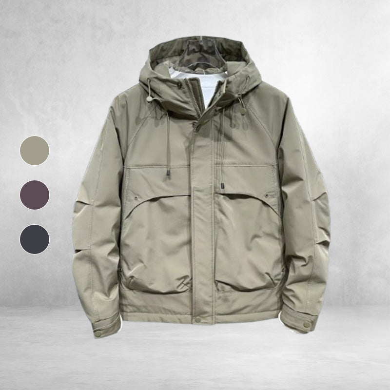 Winterwarme, winddichte Kapuzenjacke für Herren
