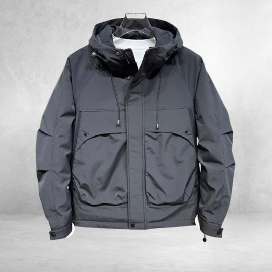Winterwarme, winddichte Kapuzenjacke für Herren