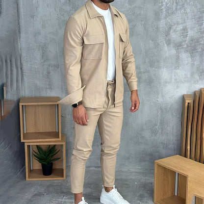 🔥Hot Sale Offers-Men’s Minimalist Jacket & Pants 2-Piece Set