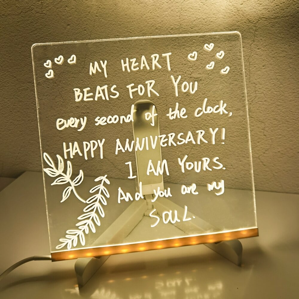🎅Weihnachtsaktion 50 % Rabatt🎁Kreatives Wiederbeschreibbares Acryl LED Nachrichtenschild
