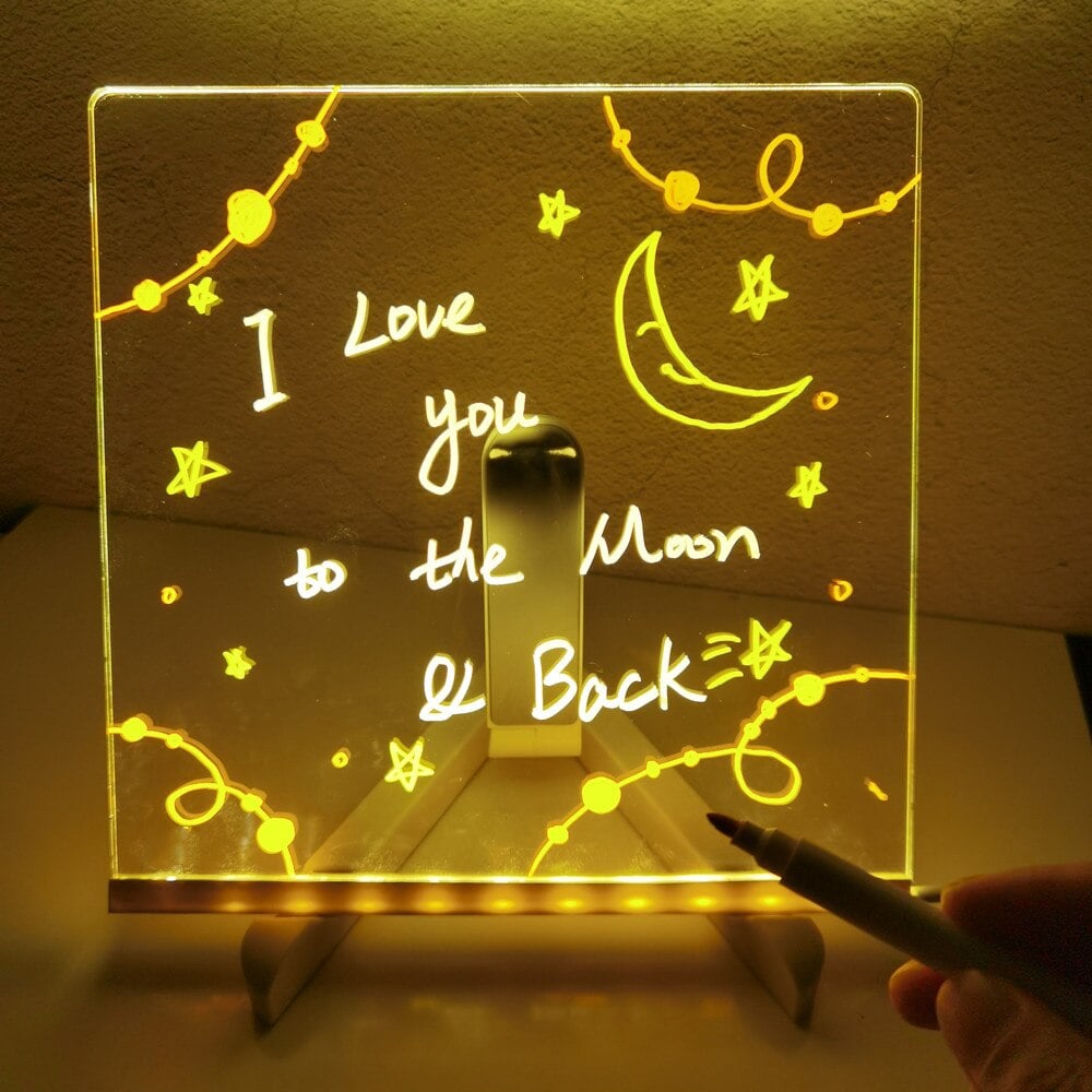 🎅Weihnachtsaktion 50 % Rabatt🎁Kreatives Wiederbeschreibbares Acryl LED Nachrichtenschild