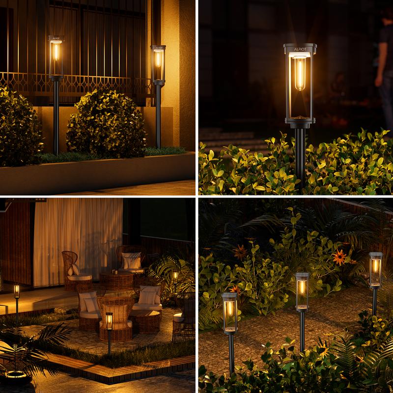 🌙✨ Solar-Gartenleuchte im Retro-Design: 2+1 GRATIS! 🏡💡 Filament-Optik, IP65 wasserdicht &amp; 14 Std. Leuchtdauer für gemütliche Sommerabende