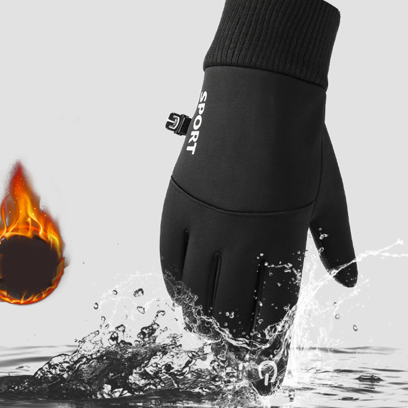 Men’s Windproof Warm Lined Gloves with Touchscreen Fingertips