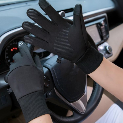 Men’s Windproof Warm Lined Gloves with Touchscreen Fingertips