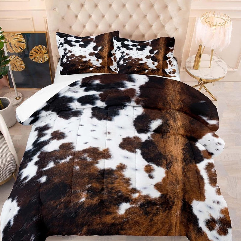 🐄 Kuhhaut-Design Bettwäsche-Set – Western-Flair &amp; Gemütlichkeit für Ihr Schlafzimmer!