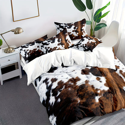 🐄 Kuhhaut-Design Bettwäsche-Set – Western-Flair &amp; Gemütlichkeit für Ihr Schlafzimmer!