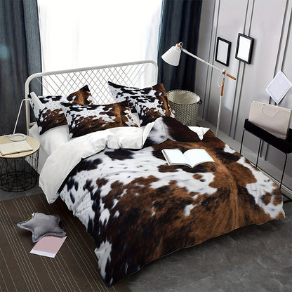 🐄 Kuhhaut-Design Bettwäsche-Set – Western-Flair &amp; Gemütlichkeit für Ihr Schlafzimmer!