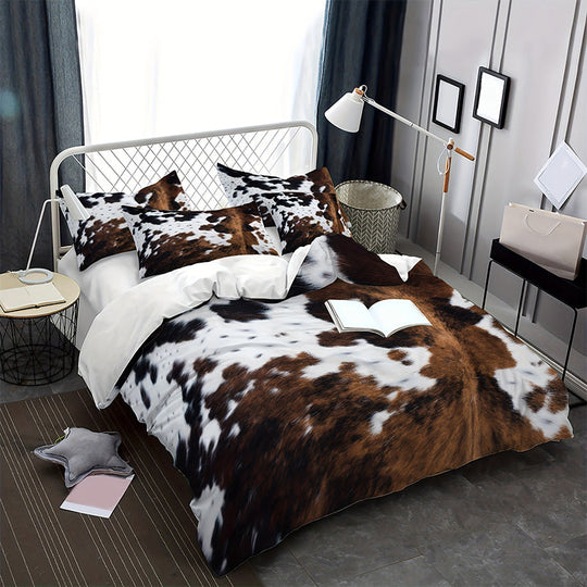 🐄 Kuhhaut-Design Bettwäsche-Set – Western-Flair &amp;amp; Gemütlichkeit für Ihr Schlafzimmer!