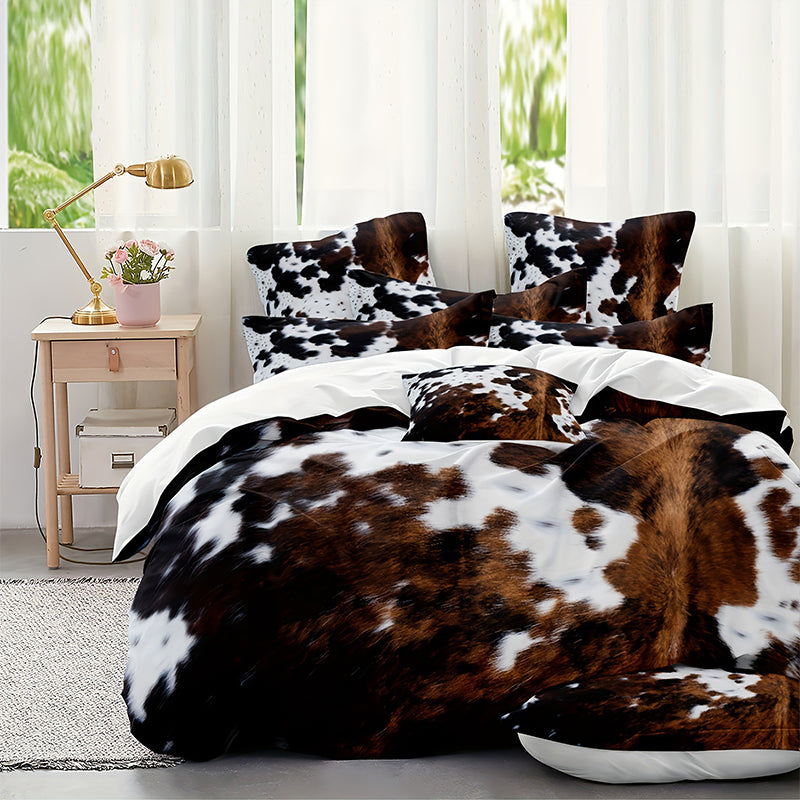 🐄 Kuhhaut-Design Bettwäsche-Set – Western-Flair &amp; Gemütlichkeit für Ihr Schlafzimmer!