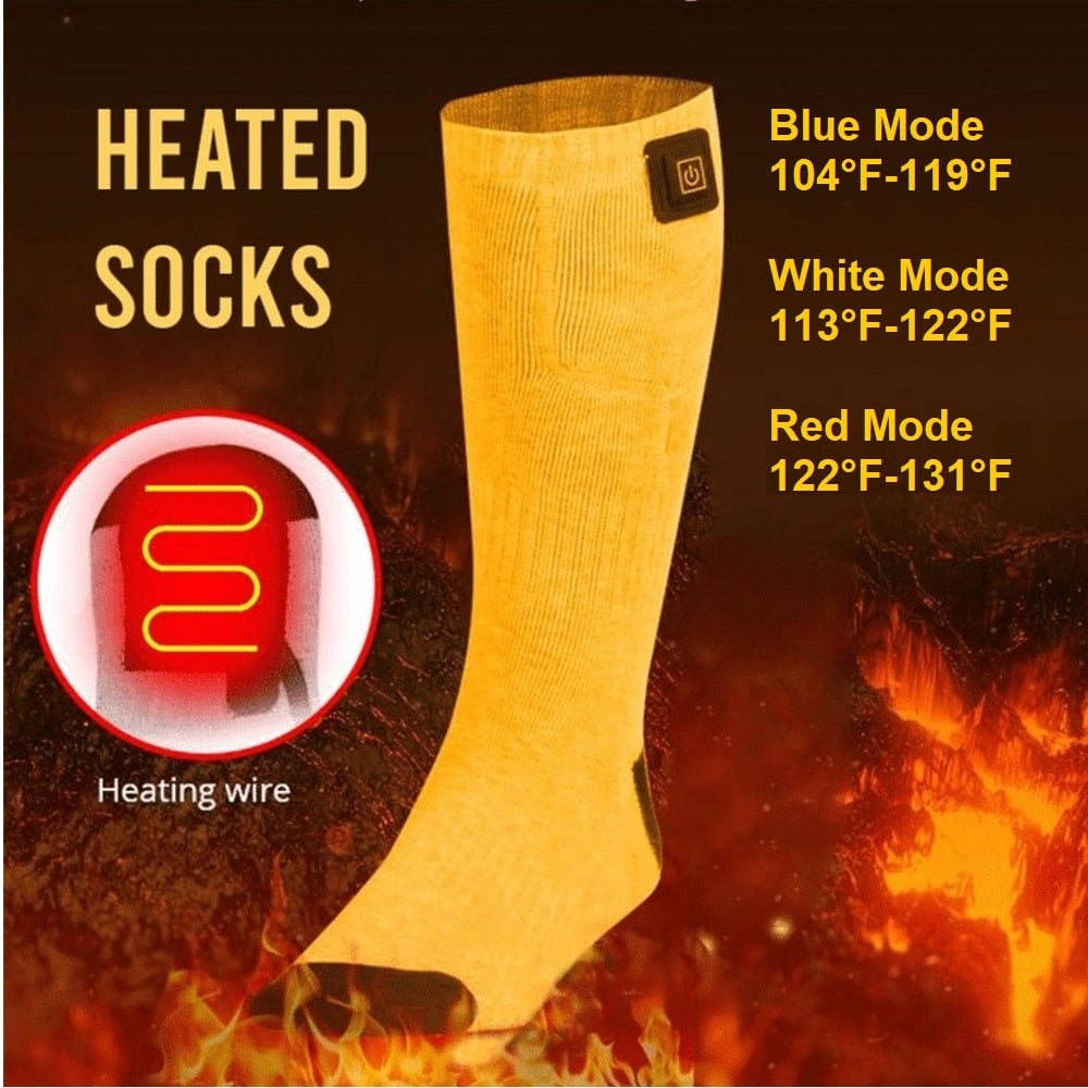 🔥🧦🧦Erhitzte Socken mit einstellbarer Temperatur - verbesserte Batterien - Unisex