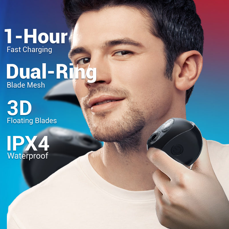 🎉 50% OFF! ✨ Portable multifunctional electric shaver – Dual ring blades, IPX4 waterproof and compact UFO design 🪒⚡