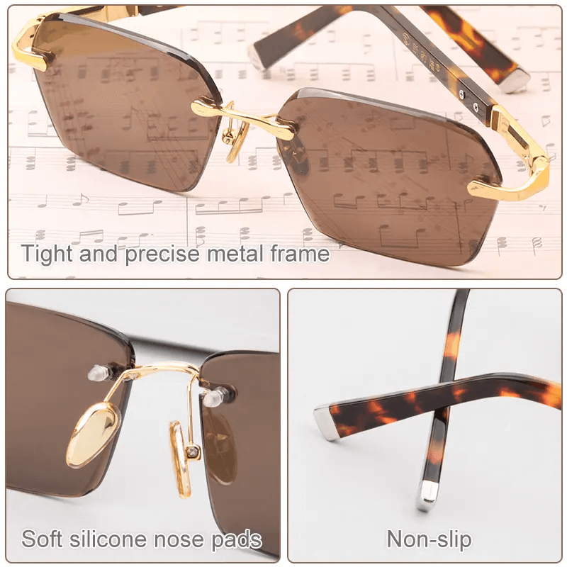 Sonnenbrille mit Gläsern aus Naturkristall