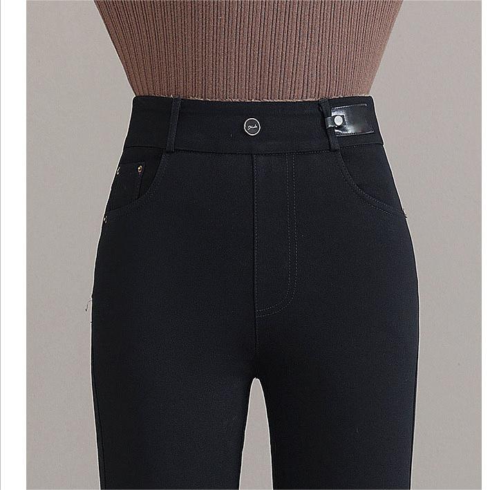 🔥2025 Black Friday Sale - 49% Rabatt🔥Damen Hoch Taille Schlank Dehnen Warme Röhrenjeans