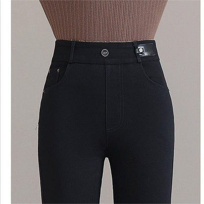 🔥2025 Black Friday Sale - 49% Rabatt🔥Damen Hoch Taille Schlank Dehnen Warme Röhrenjeans