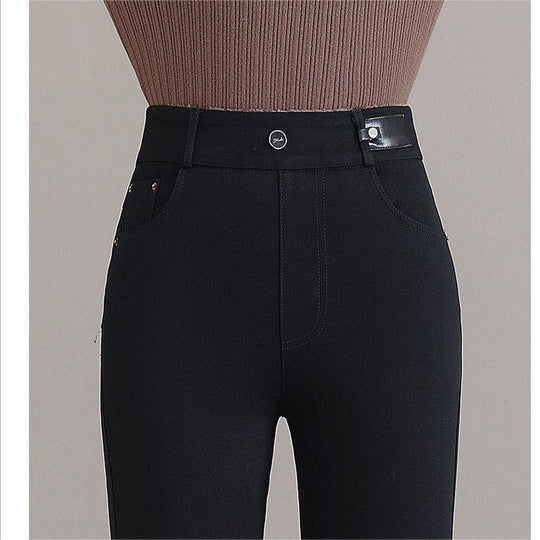 🔥2025 Black Friday Sale - 49% Rabatt🔥Damen Hoch Taille Schlank Dehnen Warme Röhrenjeans