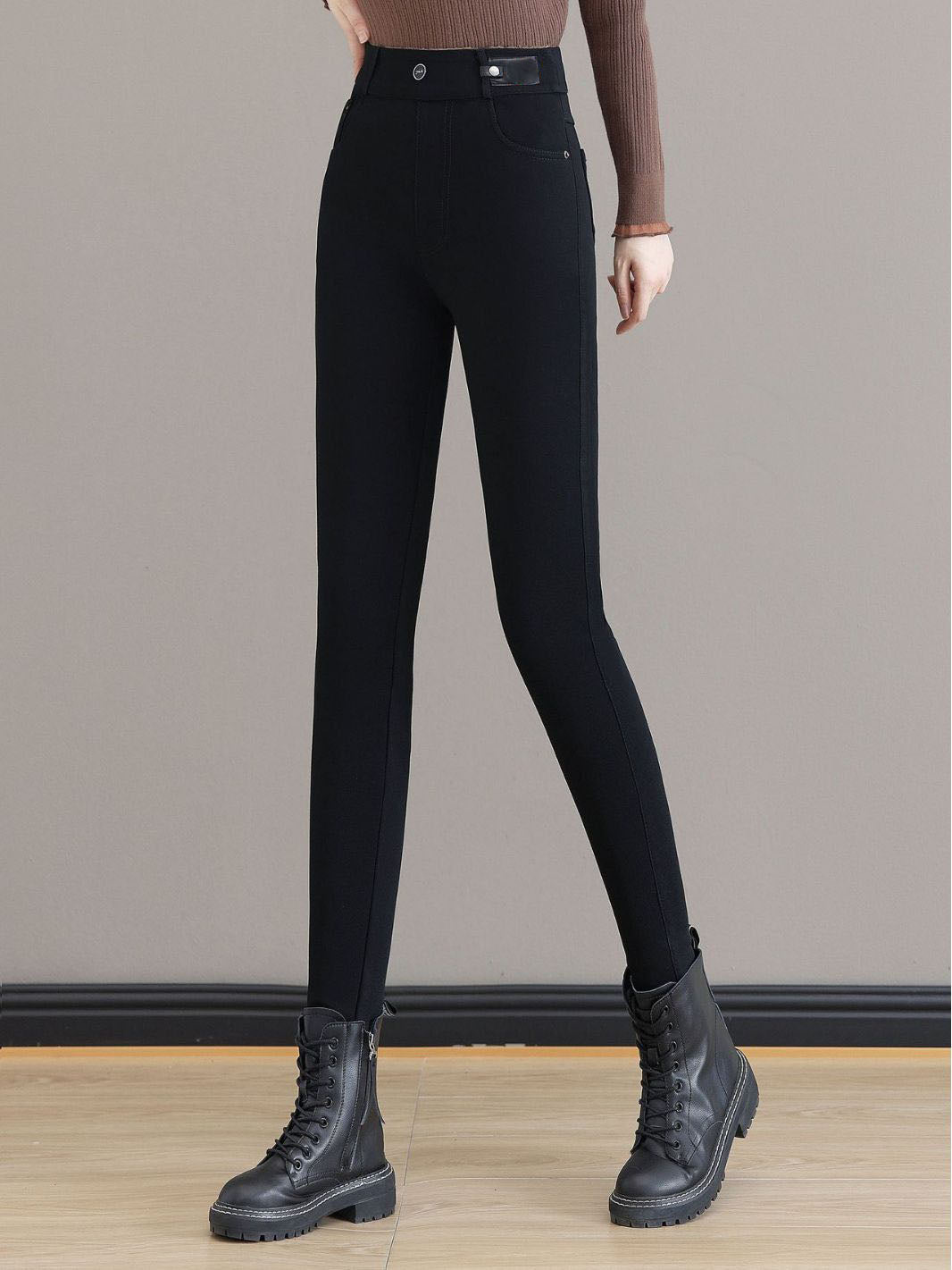 🔥2025 Black Friday Sale - 49% Rabatt🔥Damen Hoch Taille Schlank Dehnen Warme Röhrenjeans